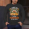 I Teach The Cutest Pumpkins In The Patch Teacher Halloween Men's Long Sleeve T-Shirt, funny design