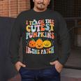 I Teach The Cutest Pumpkins In The Patch Teacher Men's Long Sleeve T-Shirt, funny design I Teach The Cutest Pumpkins In The Patch Teacher Men's Long Sleeve T-Shirt, funny design