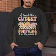 I Teach The Cutest Pumpkins In The Patch Teacher Retro Men's Long Sleeve T-Shirt, funny design I Teach The Cutest Pumpkins In The Patch Teacher Retro Men's Long Sleeve T-Shirt, funny design