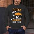 I Teach The Cutest Pumpkins In The Patch Teacher School For Men Women Kids Men's Long Sleeve T-Shirt, funny design