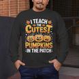 I Teach The Cutest Pumpkins Shirt Teachers Halloween Men's Long Sleeve T-Shirt, funny design
