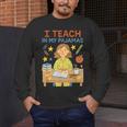 I Teach In My Pajamas Crayon Home School Teacher PJs Men's Long Sleeve T-Shirt, funny design I Teach In My Pajamas Crayon Home School Teacher PJs Men's Long Sleeve T-Shirt, funny design