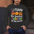 I Teach The Smartest Pumpkins The Patch Teacher Fall Season For Men Women Kids Men's Long Sleeve T-Shirt, funny design