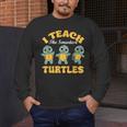 I Teach The Smartest Turtles Thanksgiving Proud Teacher Job Men's Long Sleeve T-Shirt, funny design