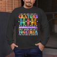 Teacher We Are Like A Box Of Crayons Back To School Men Women Kids Men's Long Sleeve T-Shirt, funny design