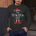 The Teacher Elf Christmas Family Matching Group Xmas Men's Long Sleeve T-Shirt, funny design