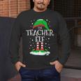 The Teacher Elf Christmas Family Matching Xmas Group For Men Women Men's Long Sleeve T-Shirt, funny design