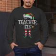 The Teacher Elf Shirt Matching Family Christmas Elf Men Women Kids Men's Long Sleeve T-Shirt, funny design The Teacher Elf Shirt Matching Family Christmas Elf Men Women Kids Men's Long Sleeve T-Shirt, funny design