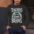 Teacher Halloween Shirt Women Men Teachers Love Brains Men's Long Sleeve T-Shirt, funny design Teacher Halloween Shirt Women Men Teachers Love Brains Men's Long Sleeve T-Shirt, funny design
