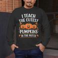 Teacher Halloween I Teach The Cutest Pumpkins In The Patch Men's Long Sleeve T-Shirt, funny design Teacher Halloween I Teach The Cutest Pumpkins In The Patch Men's Long Sleeve T-Shirt, funny design