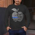 This Teacher Loves Her Police Officer Wife Saying Men's Long Sleeve T-Shirt, funny design