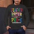 Teacher Of Pre K Superheroes Teacher New School Year Men Women Men's Long Sleeve T-Shirt, funny design
