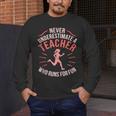 Teacher Who Runs Half Marathon Runner Running Lover Graphic Men's Long Sleeve T-Shirt, funny design Teacher Who Runs Half Marathon Runner Running Lover Graphic Men's Long Sleeve T-Shirt, funny design