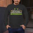 Teacher Superhero Student Educator Special Education Men's Long Sleeve T-Shirt, funny design