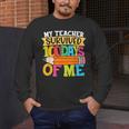 My Teacher Survived 100 Days Of Me 100th Day Of School Kids Men's Long Sleeve T-Shirt, funny design My Teacher Survived 100 Days Of Me 100th Day Of School Kids Men's Long Sleeve T-Shirt, funny design