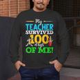 My Teacher Survived 100 Days Of Me Dab 100 Days Of School For Men Women Kids Men's Long Sleeve T-Shirt, funny design My Teacher Survived 100 Days Of Me Dab 100 Days Of School For Men Women Kids Men's Long Sleeve T-Shirt, funny design