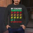 My Teacher Survived 67 Days Of Me School Kids Costume Men's Long Sleeve T-Shirt, funny design My Teacher Survived 67 Days Of Me School Kids Costume Men's Long Sleeve T-Shirt, funny design