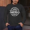 Teacher Thankful Blessed & Kind Of A Mess Hearts Cute Men's Long Sleeve T-Shirt, funny design