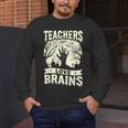 Teachers Love Brains Halloween Costume Boo Trick Teach Men's Long Sleeve T-Shirt, funny design Teachers Love Brains Halloween Costume Boo Trick Teach Men's Long Sleeve T-Shirt, funny design