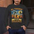 All Teachers Love Brains Shirt Teacher Halloween Tee Men's Long Sleeve T-Shirt, funny design All Teachers Love Brains Shirt Teacher Halloween Tee Men's Long Sleeve T-Shirt, funny design