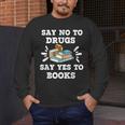 Teachers Red Ribbon Week Say No To Drugs Say Yes To Books Men's Long Sleeve T-Shirt, funny design Teachers Red Ribbon Week Say No To Drugs Say Yes To Books Men's Long Sleeve T-Shirt, funny design