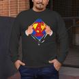 Teachers Are Superheroes 4th Grade Super Teacher Staff Men Women Men's Long Sleeve T-Shirt, funny design