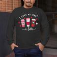 Teachers Valentine Day I Love My Class A Latte Coffee Women Men's Long Sleeve T-Shirt, funny design Teachers Valentine Day I Love My Class A Latte Coffee Women Men's Long Sleeve T-Shirt, funny design