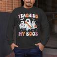 Teaching My Boos Teacher Cute Ghost Teacher Halloween Men's Long Sleeve T-Shirt, funny design Teaching My Boos Teacher Cute Ghost Teacher Halloween Men's Long Sleeve T-Shirt, funny design