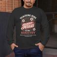 Teaching Kids About Jesus Is My Ministry Christian Teacher Men's Long Sleeve T-Shirt, funny design Teaching Kids About Jesus Is My Ministry Christian Teacher Men's Long Sleeve T-Shirt, funny design