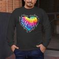 Teaching Is a Work Of Heart Tie Dye Hippie For Teacher For Men Women Girls Kids Men's Long Sleeve T-Shirt, funny design