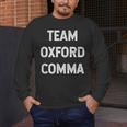 Team Oxford Comma English Majors And Teachers For Men Women Girls Kids Men's Long Sleeve T-Shirt, funny design