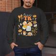 Team TK Crew Preppy Coquette Bow Pumpkin Fall TK Teacher Men's Long Sleeve T-Shirt, funny design
