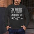 Tenured Professor Women Teacher Tired Tenacious And Tenure Men's Long Sleeve T-Shirt, funny design
