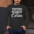 Testing Season Is My Cardio Teacher Test Day Men's Long Sleeve T-Shirt, funny design Testing Season Is My Cardio Teacher Test Day Men's Long Sleeve T-Shirt, funny design