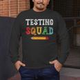 Testing Squad Costume Test Day Teacher Student School Men's Long Sleeve T-Shirt, funny design Testing Squad Costume Test Day Teacher Student School Men's Long Sleeve T-Shirt, funny design