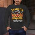 Thankful For My 2nd Grade Turkeys Thanksgiving Teacher Fall Men's Long Sleeve T-Shirt, funny design