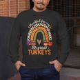 Thankful For My 5th Grade Turkeys Thanksgiving Teacher Men's Long Sleeve T-Shirt, funny design