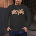 Thankful Teacher Autumn Fall Teacher Thanksgiving Youth Men's Long Sleeve T-Shirt, funny design
