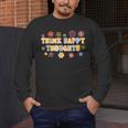 Think Happy Thoughts Teens Spring Positive Message Teachers For Men Women Girls Kids Men's Long Sleeve T-Shirt, funny design Think Happy Thoughts Teens Spring Positive Message Teachers For Men Women Girls Kids Men's Long Sleeve T-Shirt, funny design