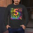 Tie Dye 5th Grade Typography Team Fifth Grade Teacher For Men Women Girls Kids Men's Long Sleeve T-Shirt, funny design