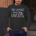 Tiny Humans Are My Favorite Daycare Provider Teacher Daycare Men's Long Sleeve T-Shirt, funny design Tiny Humans Are My Favorite Daycare Provider Teacher Daycare Men's Long Sleeve T-Shirt, funny design