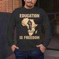 History Education Is Freedom African Map Black Teacher Men's Long Sleeve T-Shirt, funny design History Education Is Freedom African Map Black Teacher Men's Long Sleeve T-Shirt, funny design