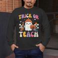 Trick Or Teach Ghost Teacher School Halloween Men Women Men's Long Sleeve T-Shirt, funny design