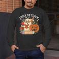 Trick Or Teach Retro Halloween Teacher Women Men Costume Men's Long Sleeve T-Shirt, funny design Trick Or Teach Retro Halloween Teacher Women Men Costume Men's Long Sleeve T-Shirt, funny design