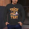 Trick Or Tray Halloween Cafeteria Teacher School Men's Long Sleeve T-Shirt, funny design