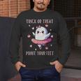 Trick Or Treat Point Your Feet Halloween Ghost Dance Teacher Men's Long Sleeve T-Shirt, funny design