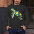 Turtle Puzzle Pieces For Autism Awareness Kids Women Teacher Men's Long Sleeve T-Shirt, funny design