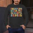 Twin Day Friends Teacher Twinning With My Bestie Matching Men's Long Sleeve T-Shirt, funny design