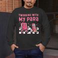 Twinning With My Para Teacher Matching Paraprofessional 70s For Men Women Men's Long Sleeve T-Shirt, funny design