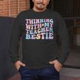 Twinning With My Teacher Bestie Teaching Partner Men's Long Sleeve T-Shirt, funny design Twinning With My Teacher Bestie Teaching Partner Men's Long Sleeve T-Shirt, funny design